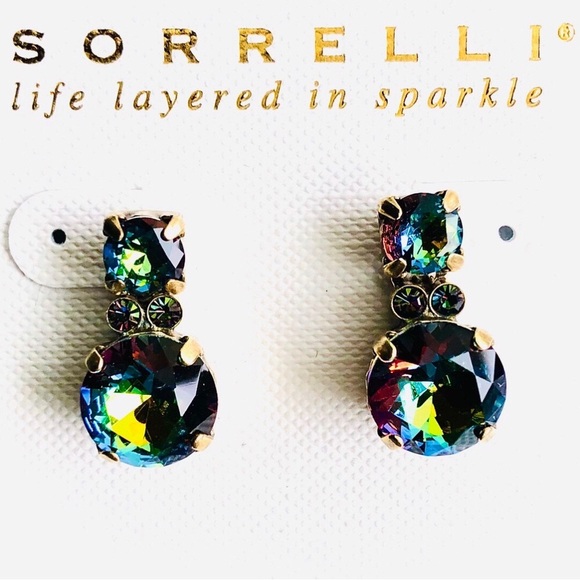 COPY - Sorrelli women’s Volcano circular crystal post drop earrings NWT - Picture 11 of 11